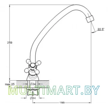 Смеситель Econoce EC0411 картинка 2